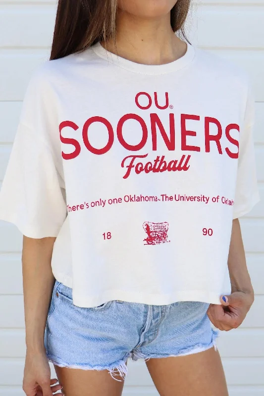 LivyLu: OU Sooners Shot Off Cropped Tee