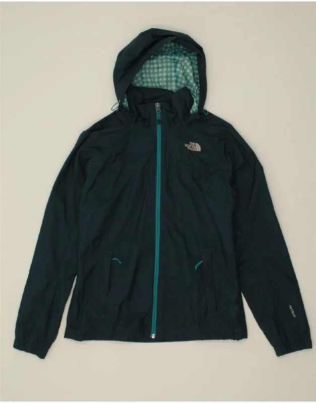 THE NORTH FACE Womens Hooded Rain Jacket UK 14 Medium Green Nylon