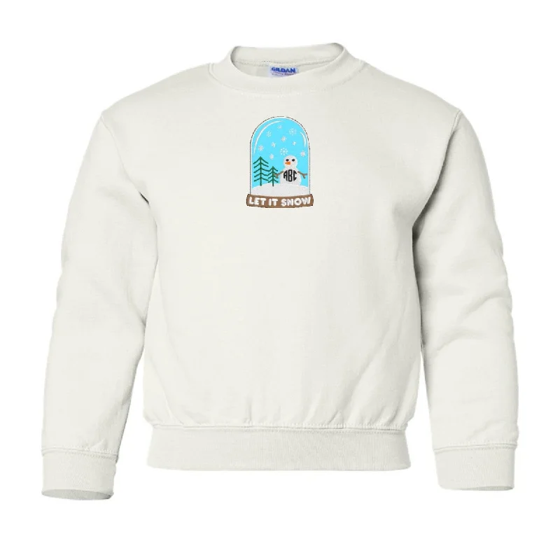 Kids Monogrammed Snowglobe Crewneck Sweatshirt