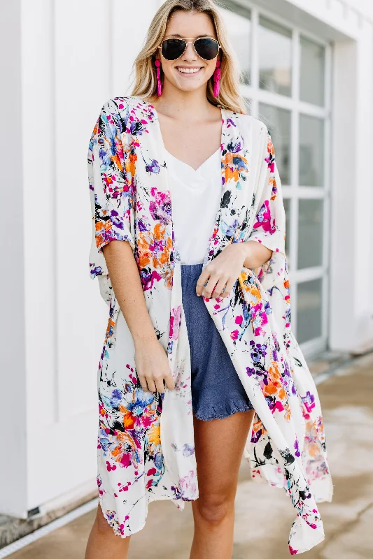 Get Into It Pink Floral Kimono