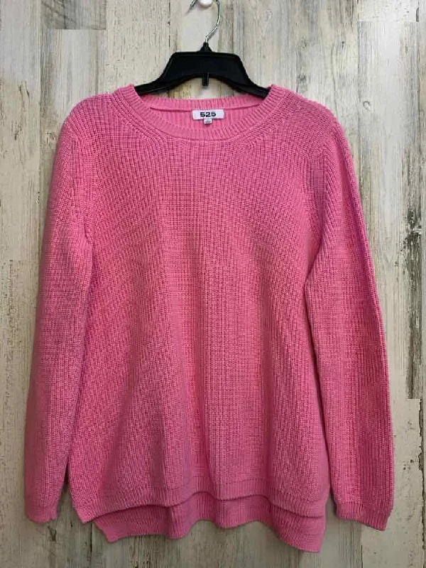 PRE-OWNED 525 AMERICA Tops Size M BUBBLEGUM PINK LONG SLEEVES TOP/SWEATER