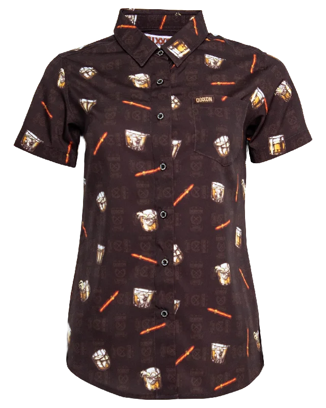 Oak & Smoke Women's Short Sleeve Party Shirt