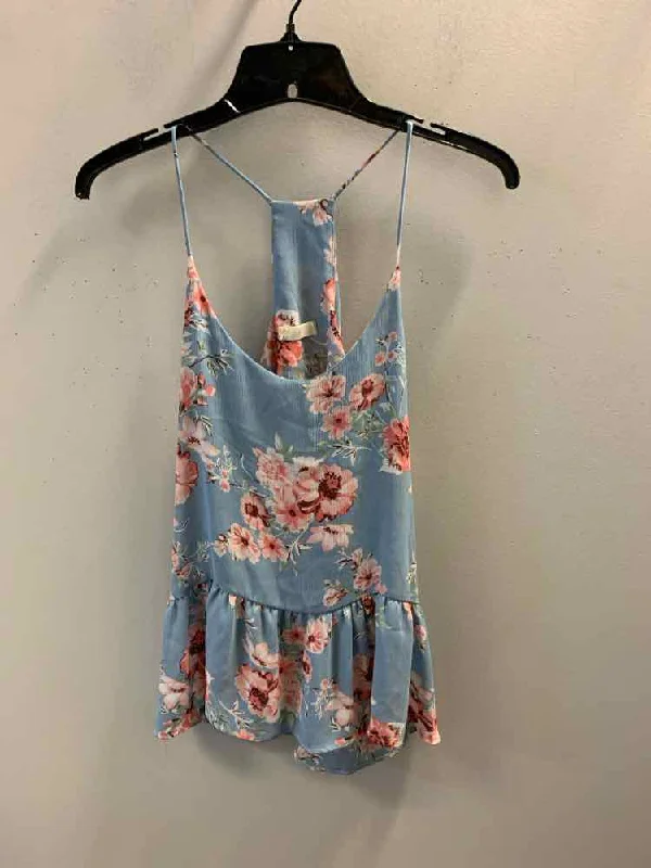 VESTIQUE Tops Size M LIGHT BLU Floral TOP