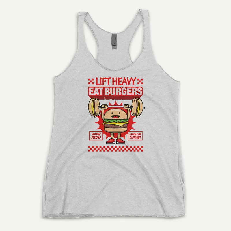 Lift Heavy Eat Burgers Women’s Tank Top