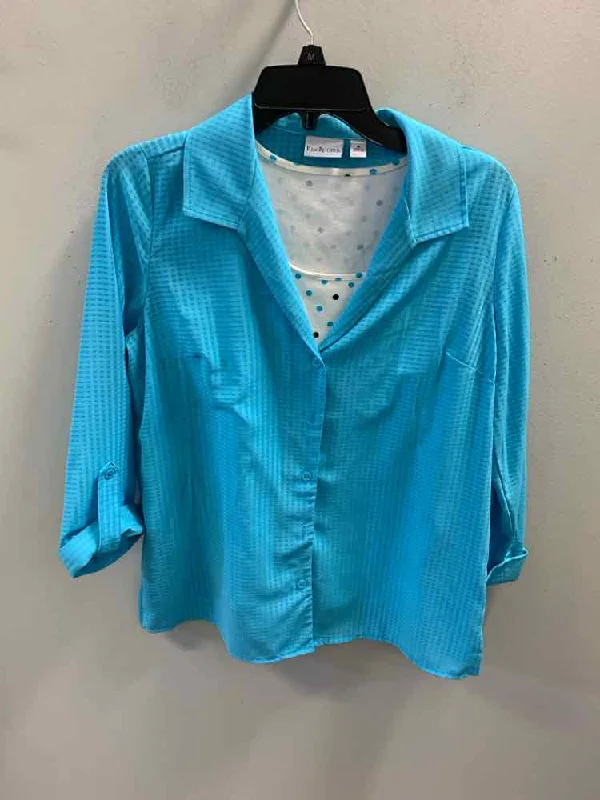 KIM ROGERS Tops Size M Blue TOP