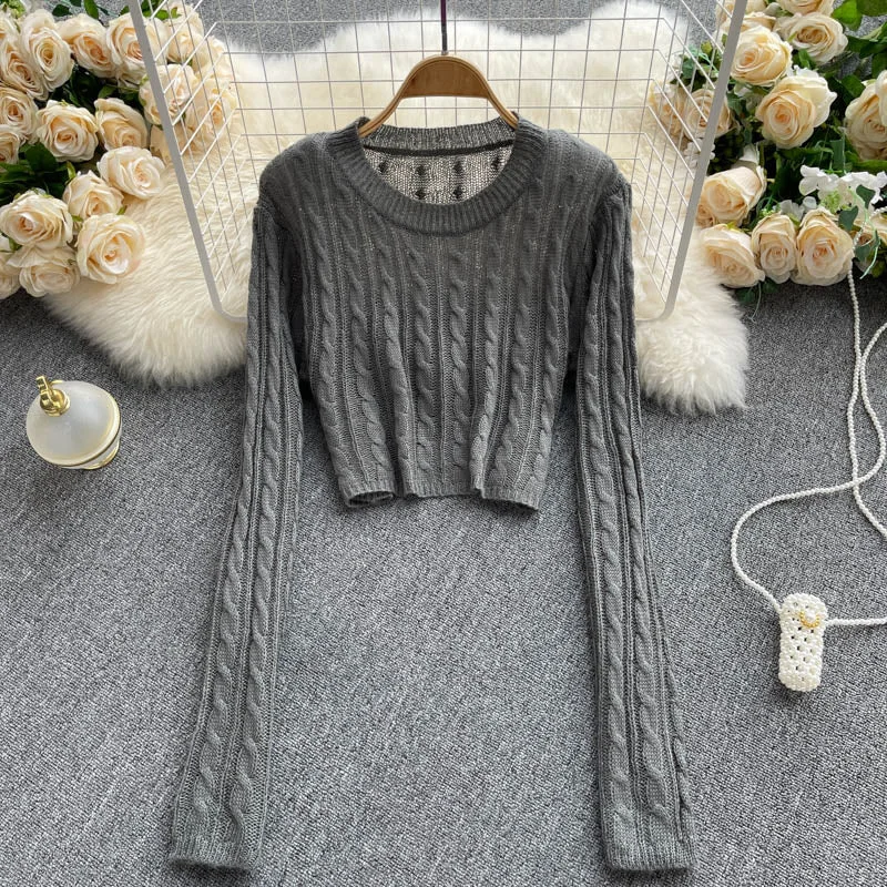 Twist sweater women's Pullover Sweater  1611