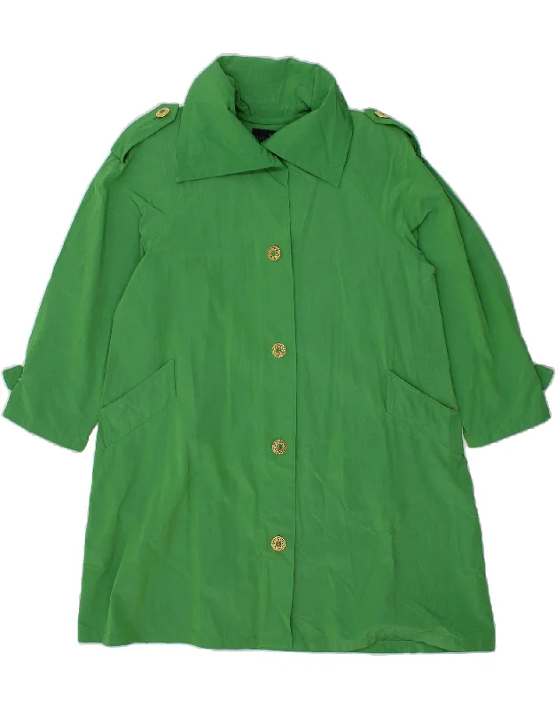 DAMIANI Womens Trench Coat UK 12 Medium Green