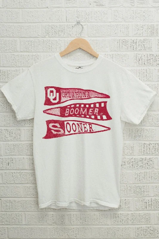 Livy Lu: OU Oklahoma Sooners Pennant Tee in White