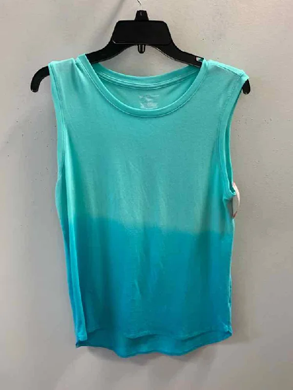 TEK GEAR Tops Size M MINT/AQUA TIE DYE SLEEVELESS TOP