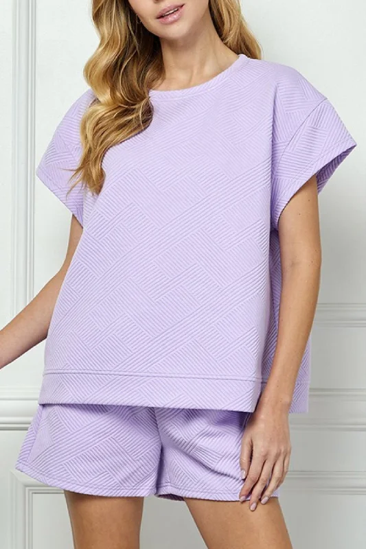 Giving Texture Top in Lavender