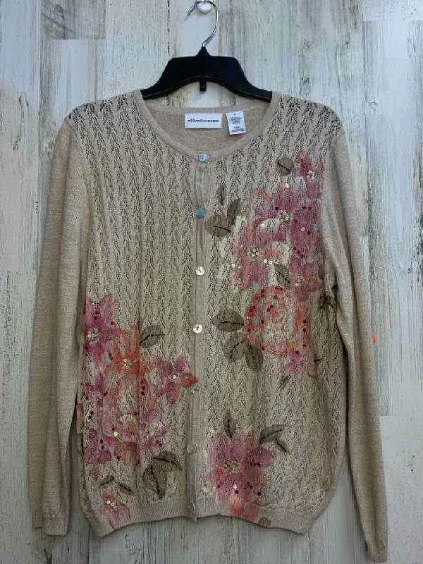 ALFRED DUNNER Tops Size M TAN/PINK TOP