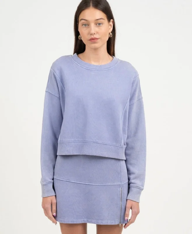 Seam Detail Sweatshirt in Lavender