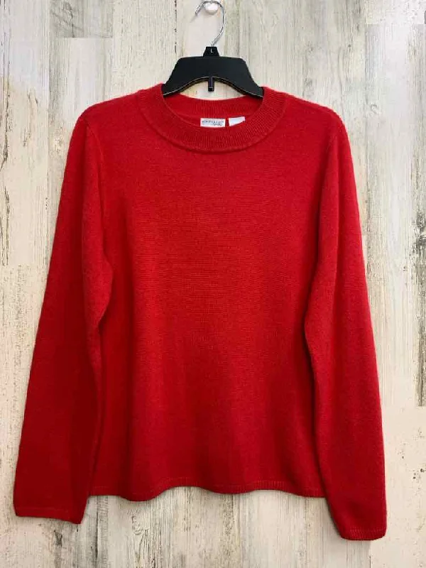 PRE-OWNED KIM ROGERS Tops Size XL Red LONG SLEEVES TOP/PLAIN RED SWEATER