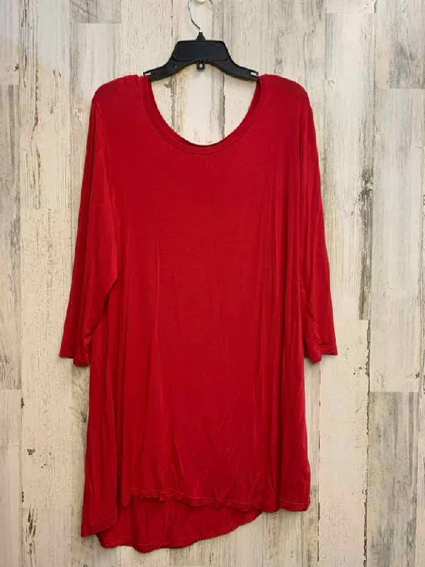 MARY SQUARE Tops Size XXL Red TUNIC TOP