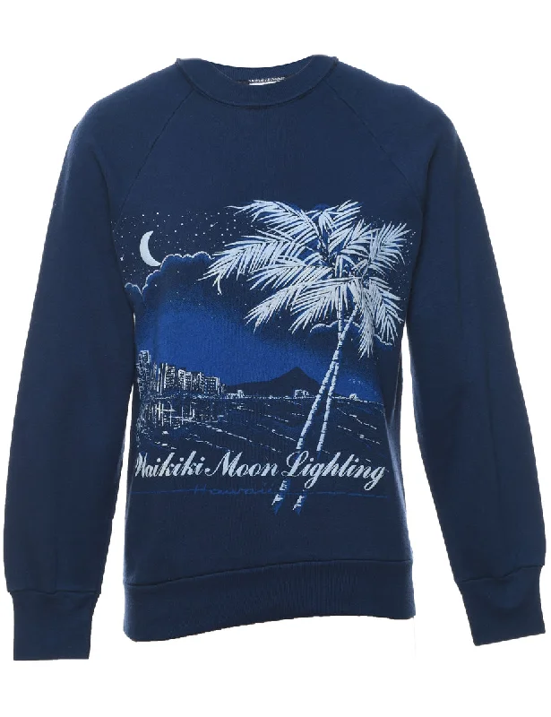 Waikiki Moonlighting Navy Sweatshirt - S