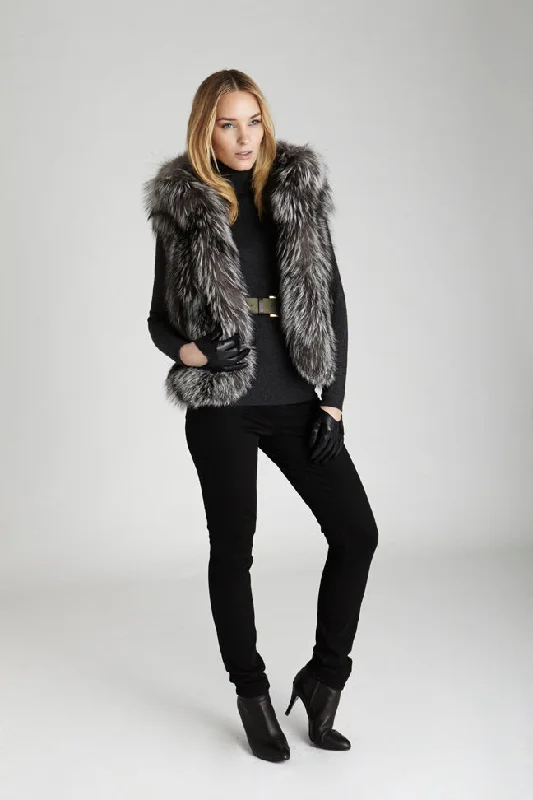 Iris Silver Fox Fur Vest