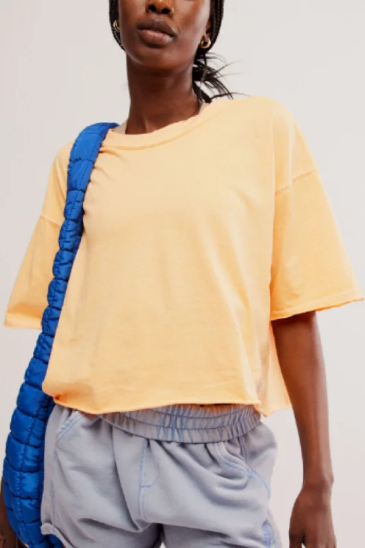 Free People: Inspire Tee in Neon Clementine