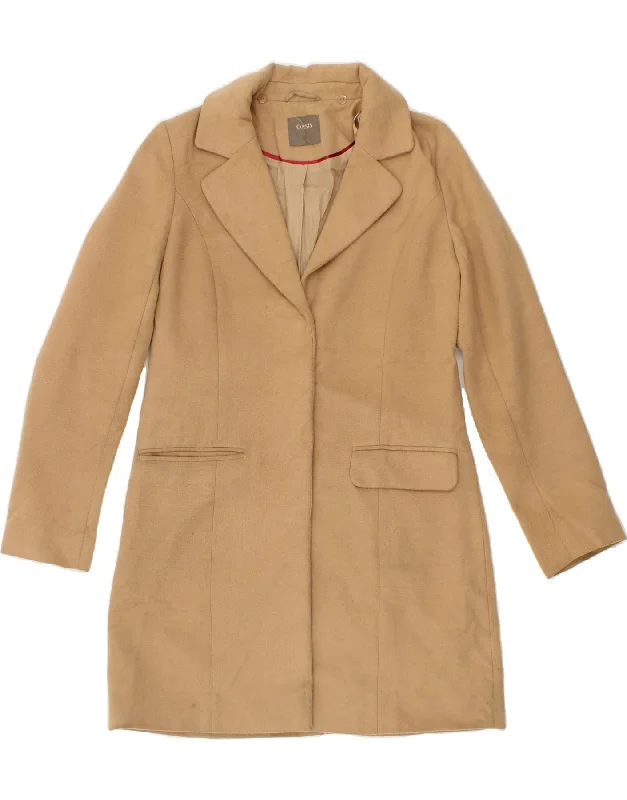 OASIS Womens Overcoat UK 10 Small Beige Polyester