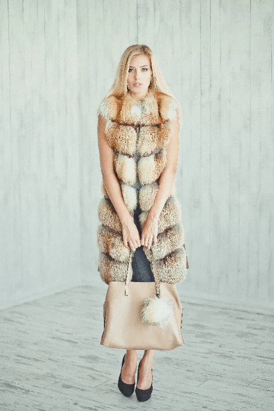 Fox Fur Vest (Red)