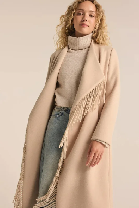 Z Supply: Alchemist Fringe Coat in Natural