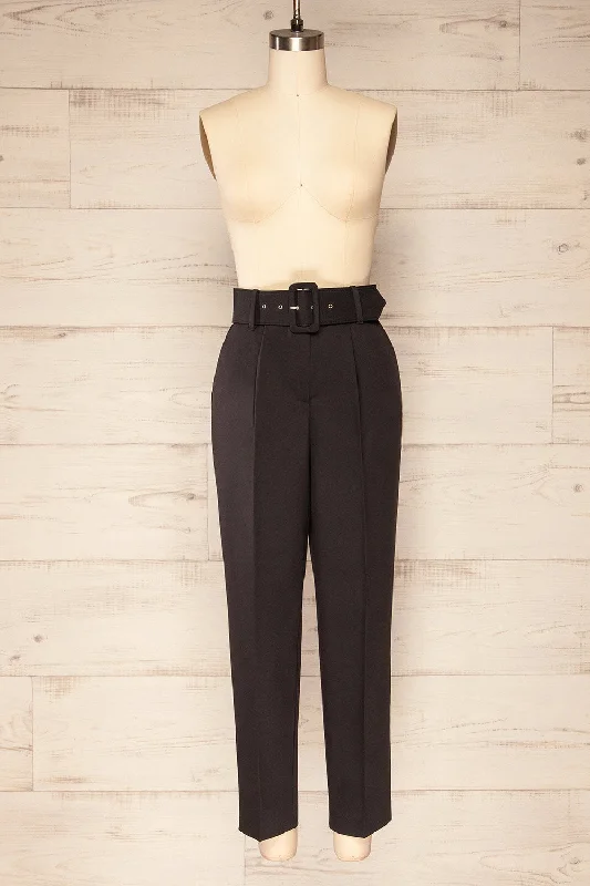 Compostelle | Black High-Waisted Pants