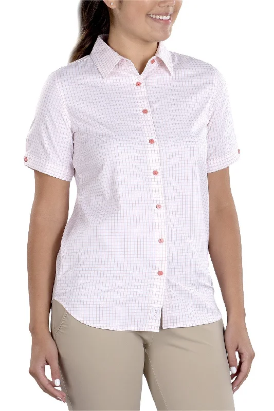 Caitlyn Dusty Pink Stretch Button Up Short Sleeve - FINAL SALE