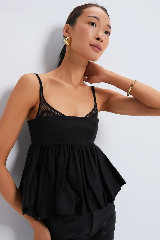 Black Mimi Peplum Top