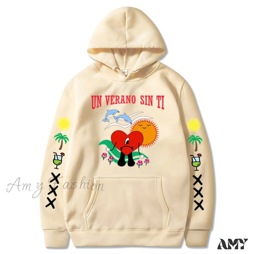 Amy Fashion - New Bad Bunny Printed Hoodie