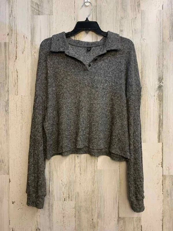 SHEIN Tops Size XL Charcoal HEATHER LONG SLEEVES TOP