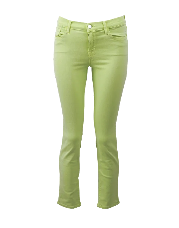 Mid-Rise Cropped Rail Jean