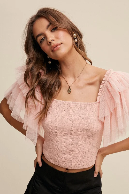 Blush Tulle Whisper Top