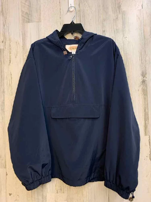 PRE-OWNED TALBOTS Tops Size XL NAVY BLUE LONG SLEEVES TOP/WINDBREAKER