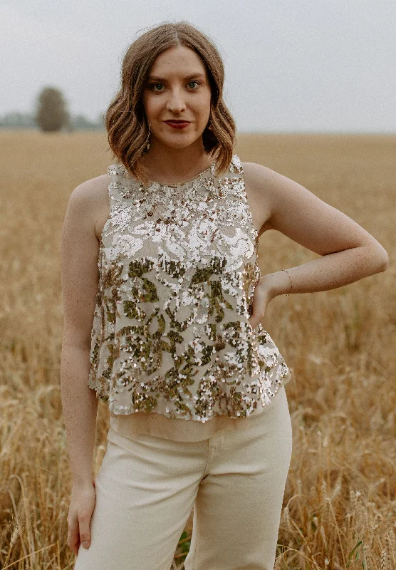 The Golden Avenue Sequin Top