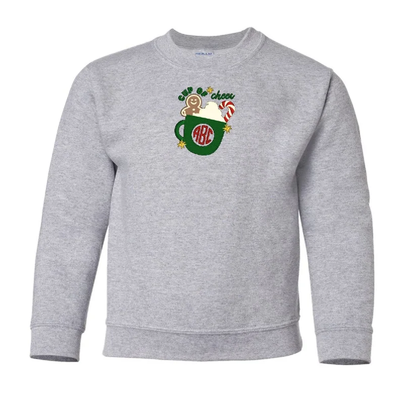 Kids Monogrammed 'Cup Of Cheer' Crewneck Sweatshirt