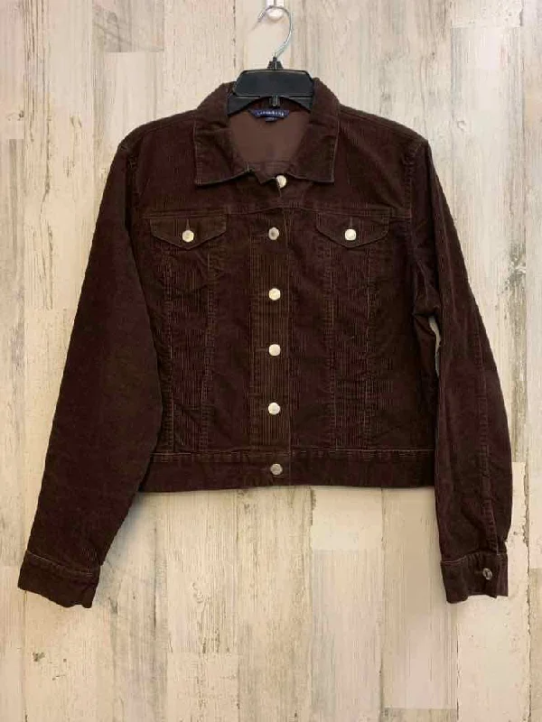 LANDS END Tops Size L DARK BROWN Corduroy JACKET Jacket