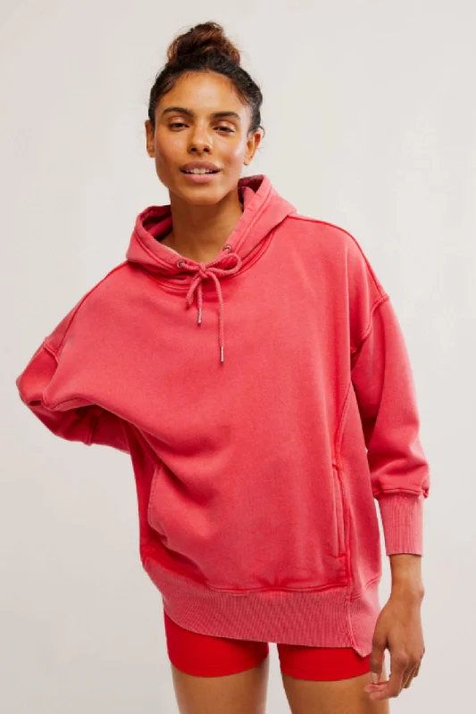 Free People: Sprint To The Finish Hoodie in Winterberry