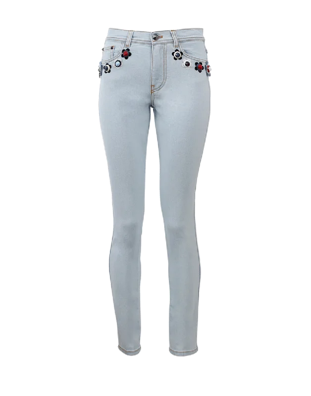 High Rise Flower Jean