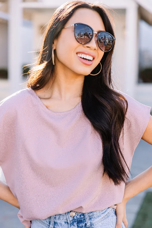 Hello Beautiful Stone Gray Cap Sleeve Top