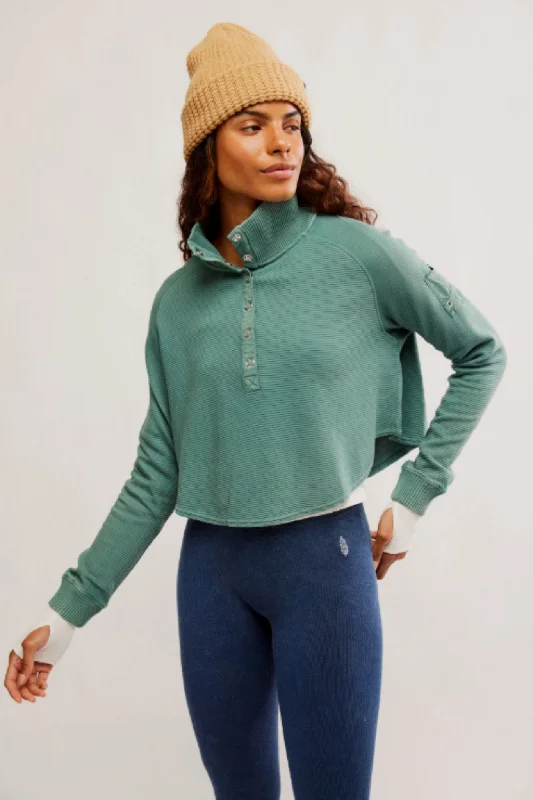 Free People: So Fly Henley Layer Coddy in Midnight Jade