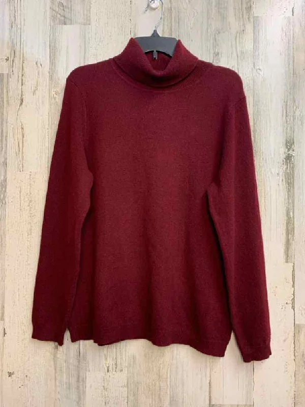 NWT CHARTER CLUB Tops Size XL WINE Cashmere TURTLENECK Sweater