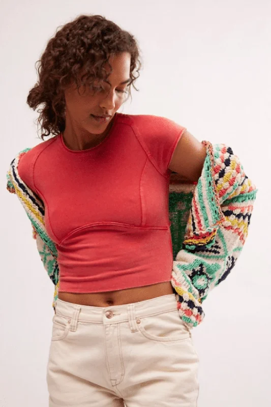 Free People: Protagonist Tee - Red Racer