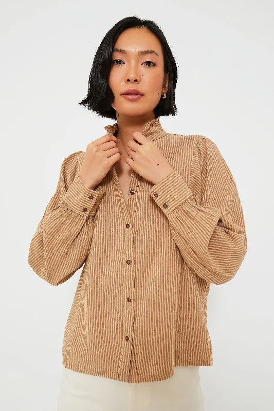 Fawn Stripe Serafina Shirt