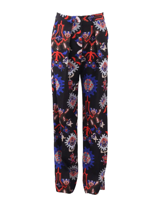 Printed Wide Leg Trouser