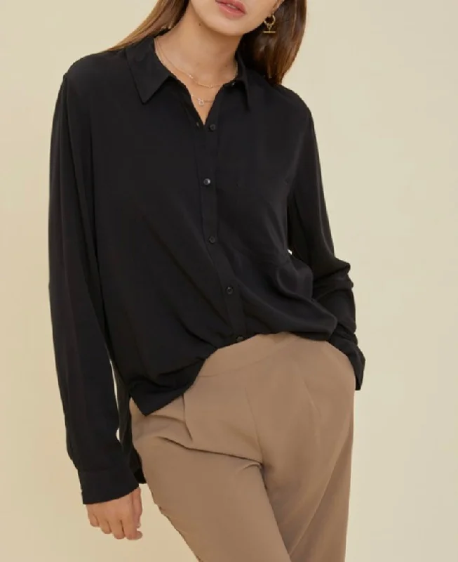 Rayon Button Down Classic Shirt