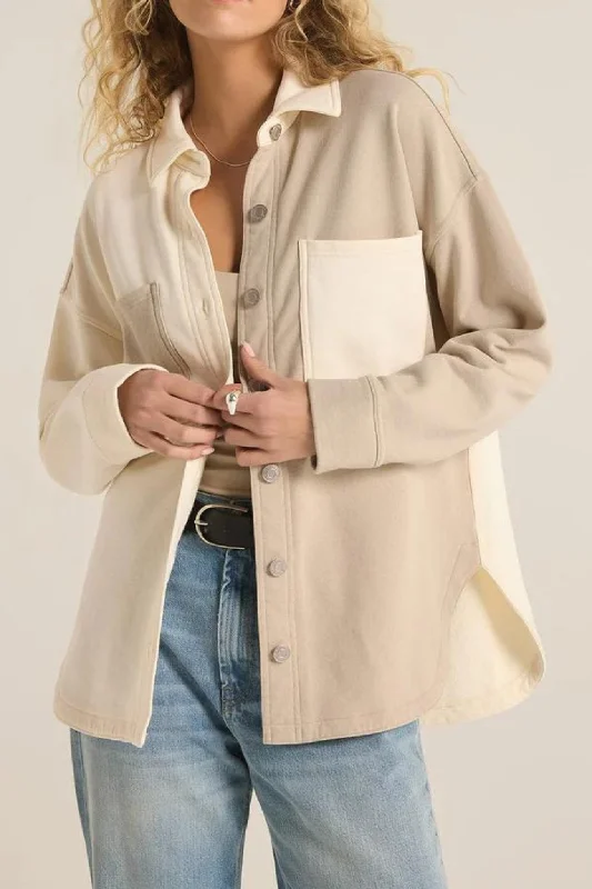 Z Supply: All Day Colorblock Jacket in Sea Salt