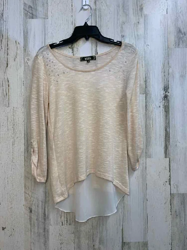 DON'T YOU DARE Tops Size M Cream 3/4 LENGTH TOP