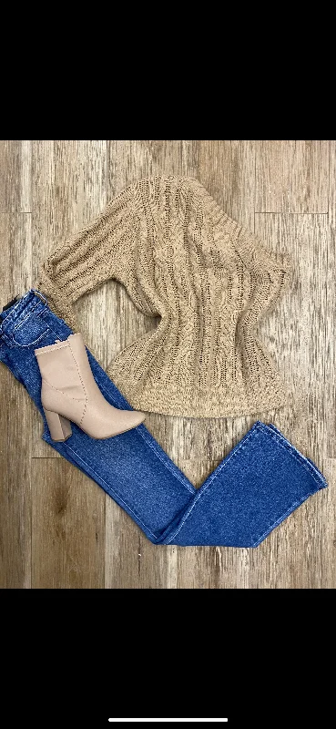 One Shoulder Knitted Sweater