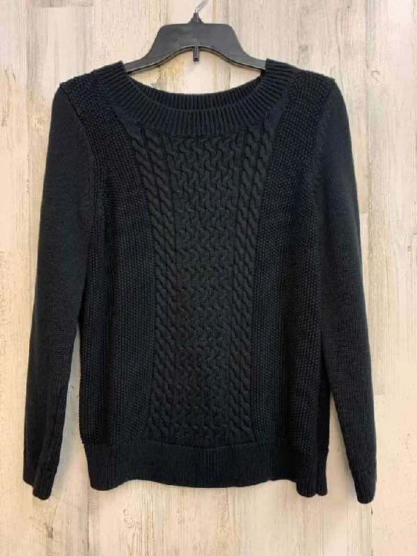 PRE-OWNED TALBOTS Tops Size M Black LONG TOP/KNIT SWEATER