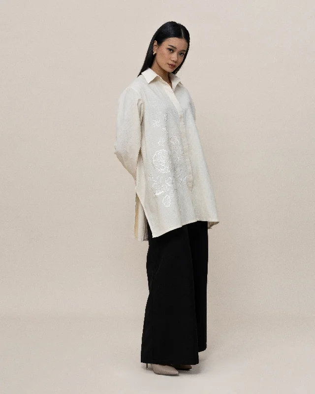 KAPAS - Embroidered Oversized Shirt (Gender Neutral)