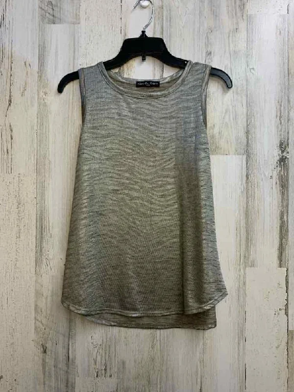 KIM & CAMI Tops Size S GOLD/SILVER SLEEVELESS TOP